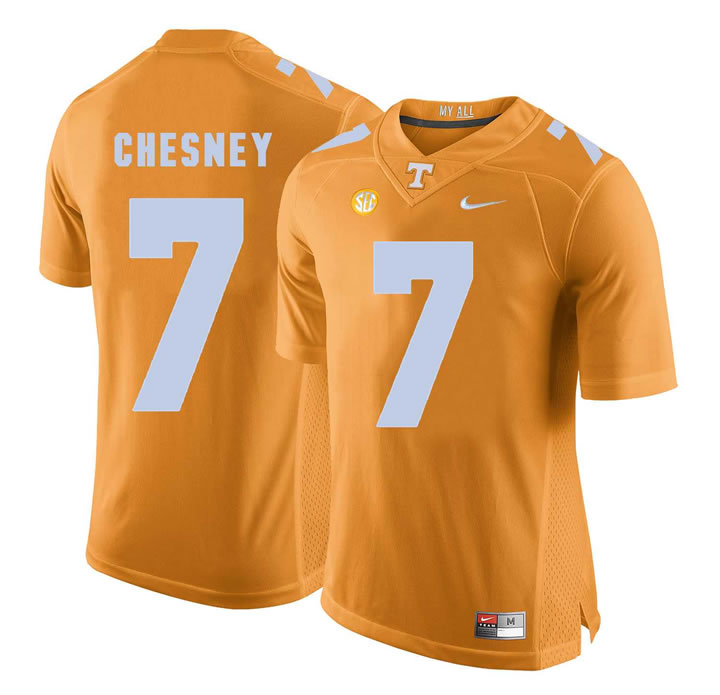 Tennessee Volunteers #7 Kenny Chesney Orange College Football Jersey